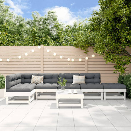 7 Piece Garden Lounge Set Solid Wood Douglas