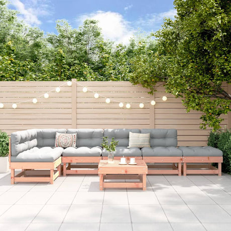 7 Piece Garden Lounge Set Solid Wood Douglas