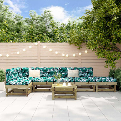 7 Piece Garden Lounge Set Solid Wood Douglas