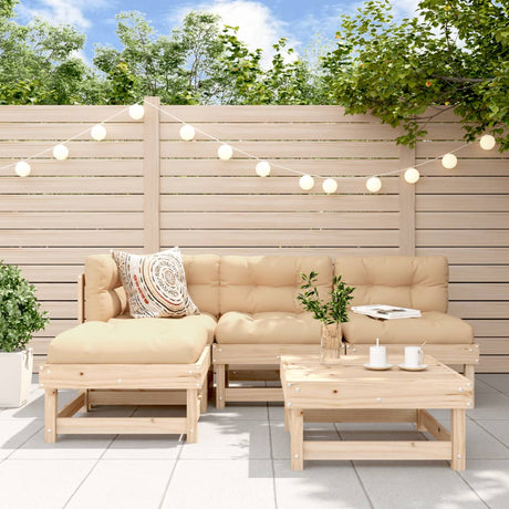 5 Piece Garden Lounge Set Solid Wood Douglas