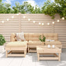 5 Piece Garden Lounge Set Solid Wood Douglas