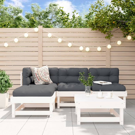 5 Piece Garden Lounge Set Solid Wood Douglas