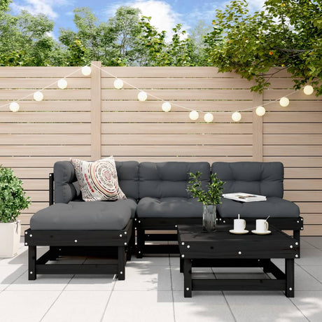 5 Piece Garden Lounge Set Solid Wood Douglas
