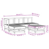 5 Piece Garden Lounge Set Solid Wood Douglas
