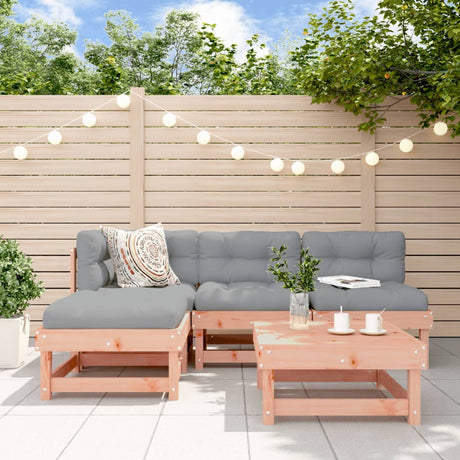 5 Piece Garden Lounge Set Solid Wood Douglas