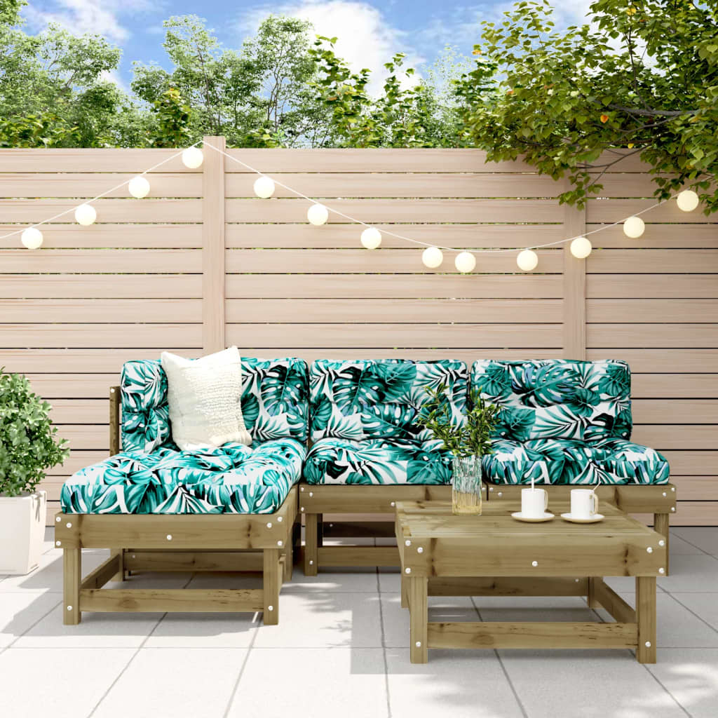 5 Piece Garden Lounge Set Solid Wood Douglas