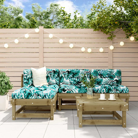 5 Piece Garden Lounge Set Solid Wood Douglas
