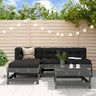 5 Piece Garden Lounge Set Solid Wood Pine