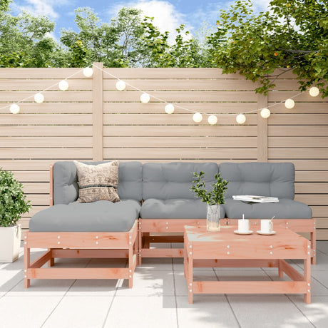 5 Piece Garden Lounge Set Solid Wood Pine