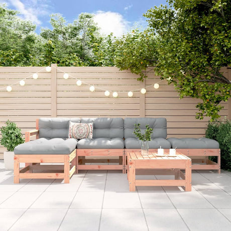 6 Piece Garden Lounge Set Solid Wood Pine