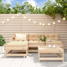 5 Piece Garden Lounge Set Solid Wood Pine