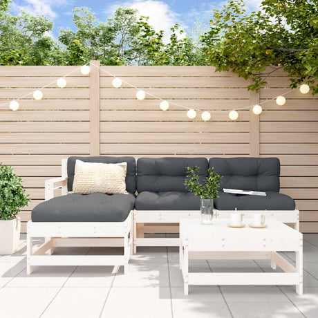 5 Piece Garden Lounge Set Solid Wood Pine