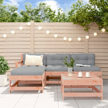 5 Piece Garden Lounge Set Solid Wood Pine