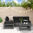 5 Piece Garden Lounge Set White Solid Wood Pine