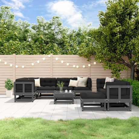 10 Piece Garden Lounge Set Solid Wood Pine