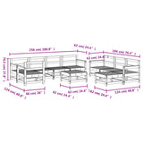 10 Piece Garden Lounge Set Solid Wood Douglas