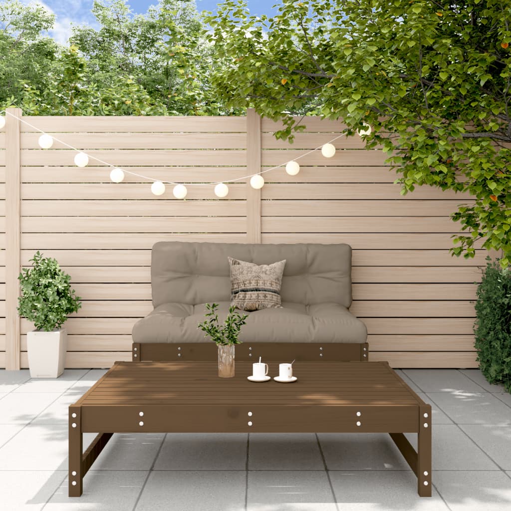 2 Piece Garden Lounge Set Grey Solid Wood Pine
