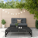 2 Piece Garden Lounge Set Grey Solid Wood Pine