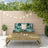 2 Piece Garden Lounge Set Grey Solid Wood Pine