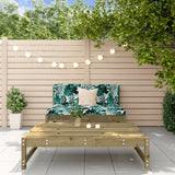 2 Piece Garden Lounge Set Grey Solid Wood Pine