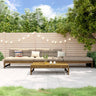 4 Piece Garden Lounge Set White Solid Wood Pine