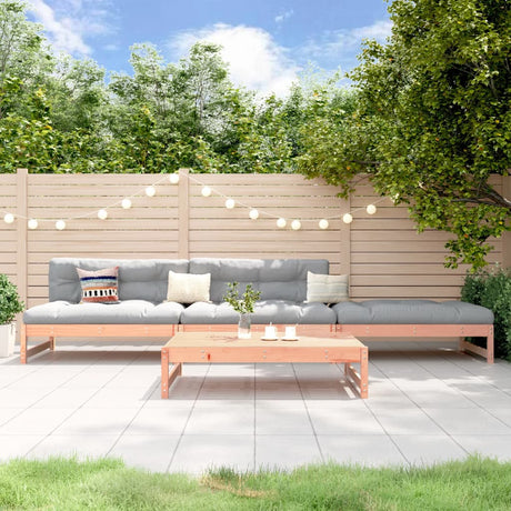 4 Piece Garden Lounge Set White Solid Wood Pine