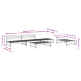 5 Piece Garden Lounge Set Solid Wood Pine