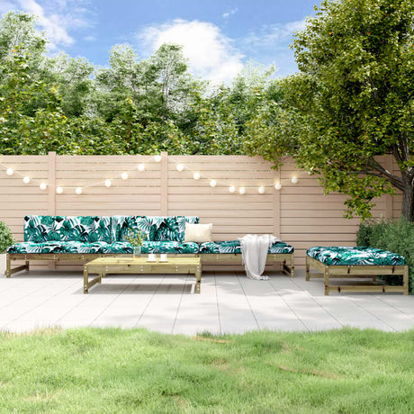 5 Piece Garden Lounge Set Solid Wood Pine