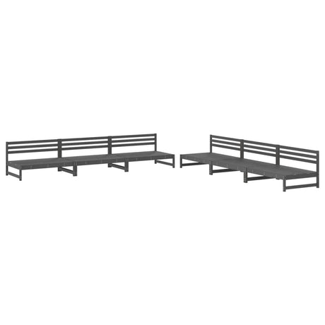 6 Piece Garden Lounge Set Solid Wood Pine