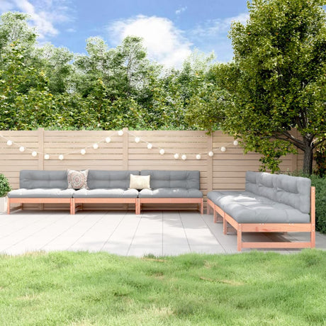 6 Piece Garden Lounge Set Solid Wood Pine