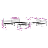6 Piece Garden Lounge Set Solid Wood Pine