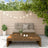 2 Piece Garden Lounge Set Solid Wood Pine