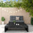2 Piece Garden Lounge Set Solid Wood Pine