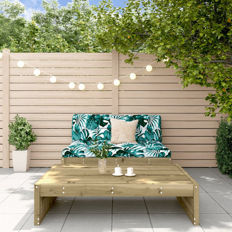 2 Piece Garden Lounge Set Solid Wood Pine