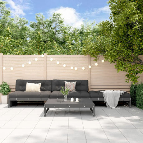 4 Piece Garden Lounge Set Solid Wood Pine