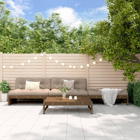 4 Piece Garden Lounge Set Solid Wood Pine