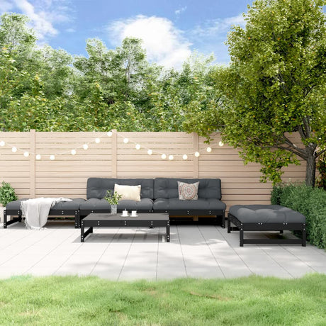 5 Piece Garden Lounge Set Solid Wood Pine