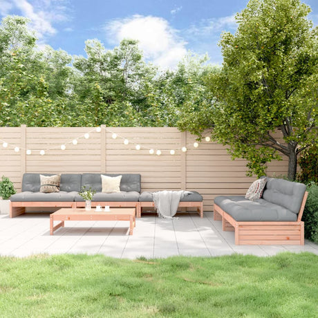6 Piece Garden Lounge Set Solid Wood Pine