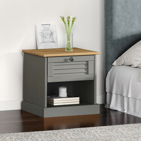 Bedside Cabinet Vigo 42X35X42 Cm Solid Wood Pine