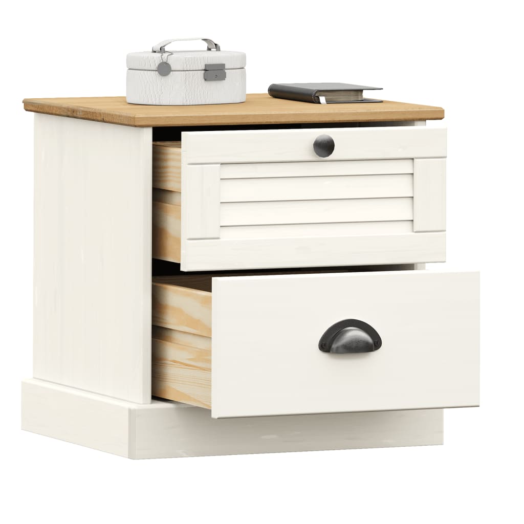 Bedside Cabinet Vigo 42X35X42 Cm Solid Wood Pine
