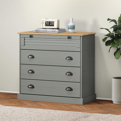 Chest Of Drawers Vigo 80X40X76 Cm Solid Wood Pine
