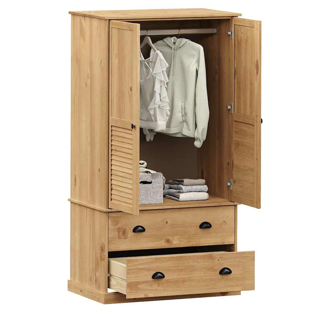 Wardrobe VIGO 90x55x170 cm Solid Wood Pine
