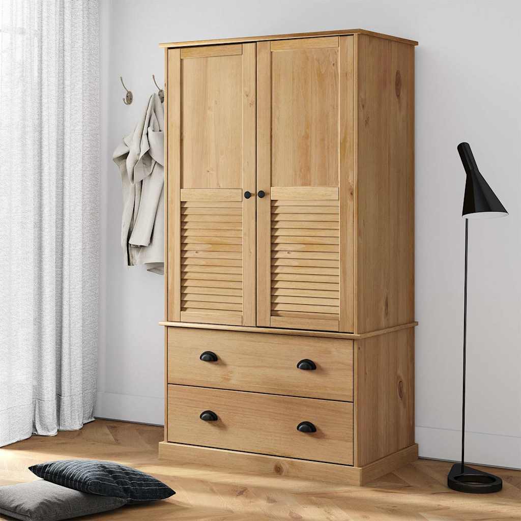 Wardrobe VIGO 90x55x170 cm Solid Wood Pine