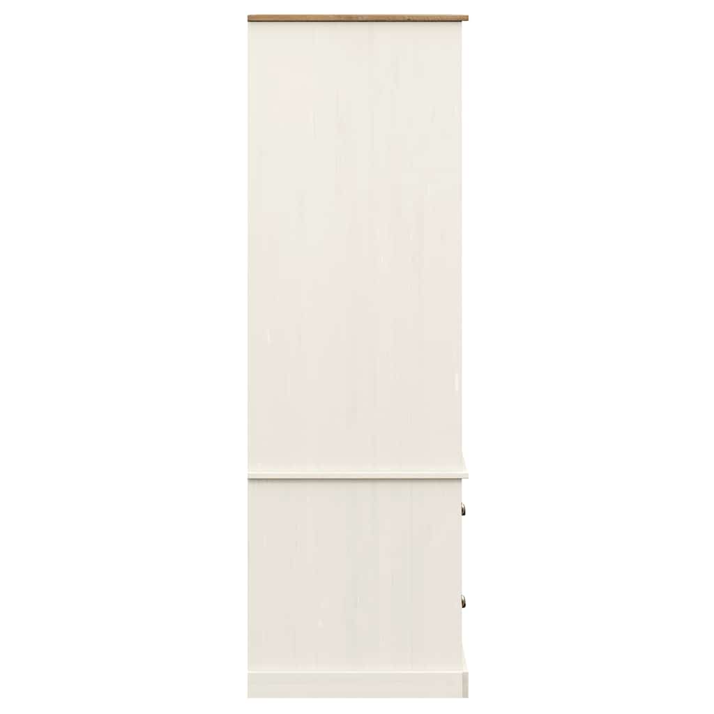 Wardrobe VIGO White 90x55x170 cm Solid Wood Pine