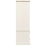 Wardrobe VIGO White 90x55x170 cm Solid Wood Pine