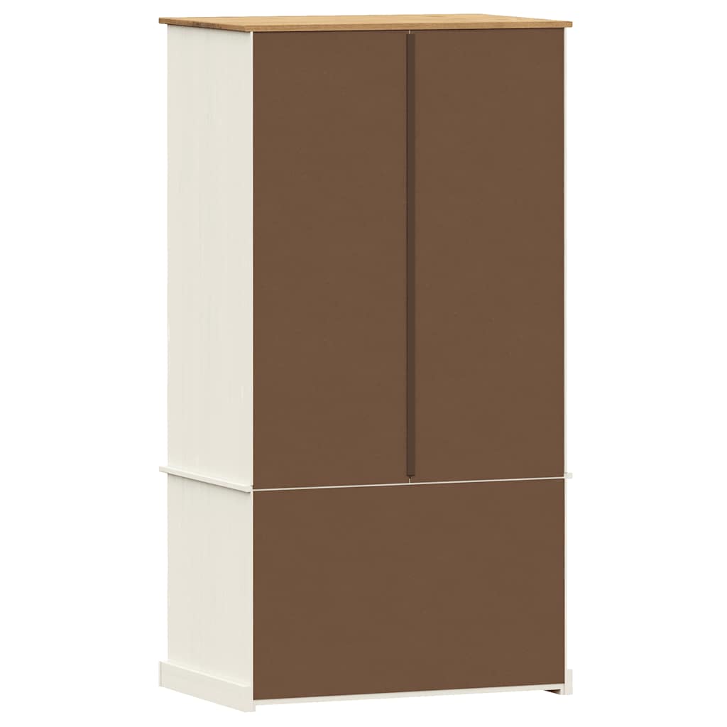 Wardrobe VIGO White 90x55x170 cm Solid Wood Pine