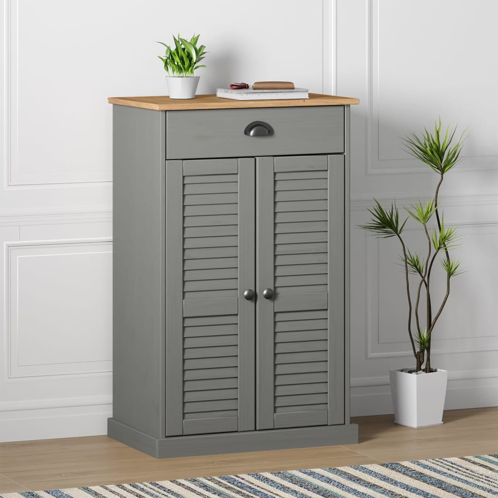 Shoe Cabinet Vigo 60X35X96 Cm Solid Wood Pine