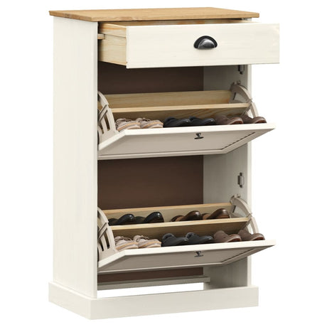 Shoe Cabinet Vigo 60X35X96 Cm Solid Wood Pine