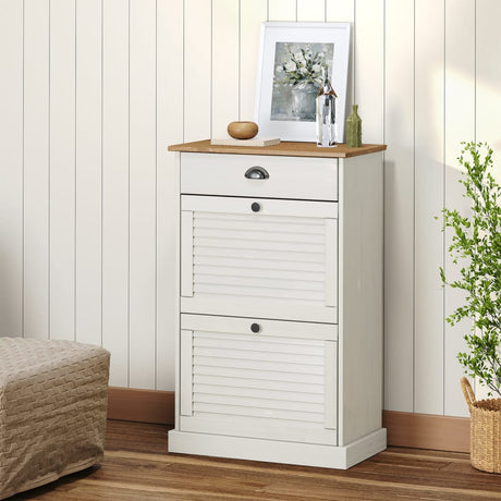 Shoe Cabinet Vigo 60X35X96 Cm Solid Wood Pine