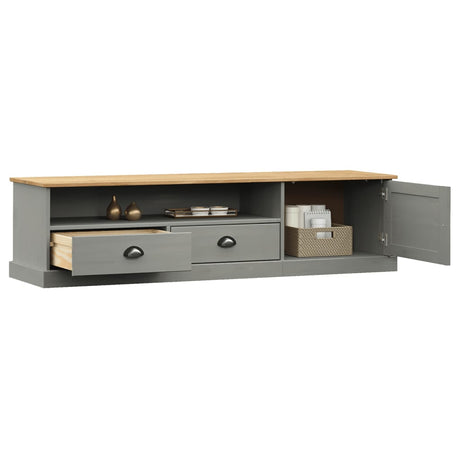 Tv Cabinet Vigo 156X40X40 Cm Solid Wood Pine
